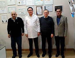 Cлева направо: Ахмед Гусейнов, Миразим Заидов, Кайгородов В.И и Рахиль Аббасов